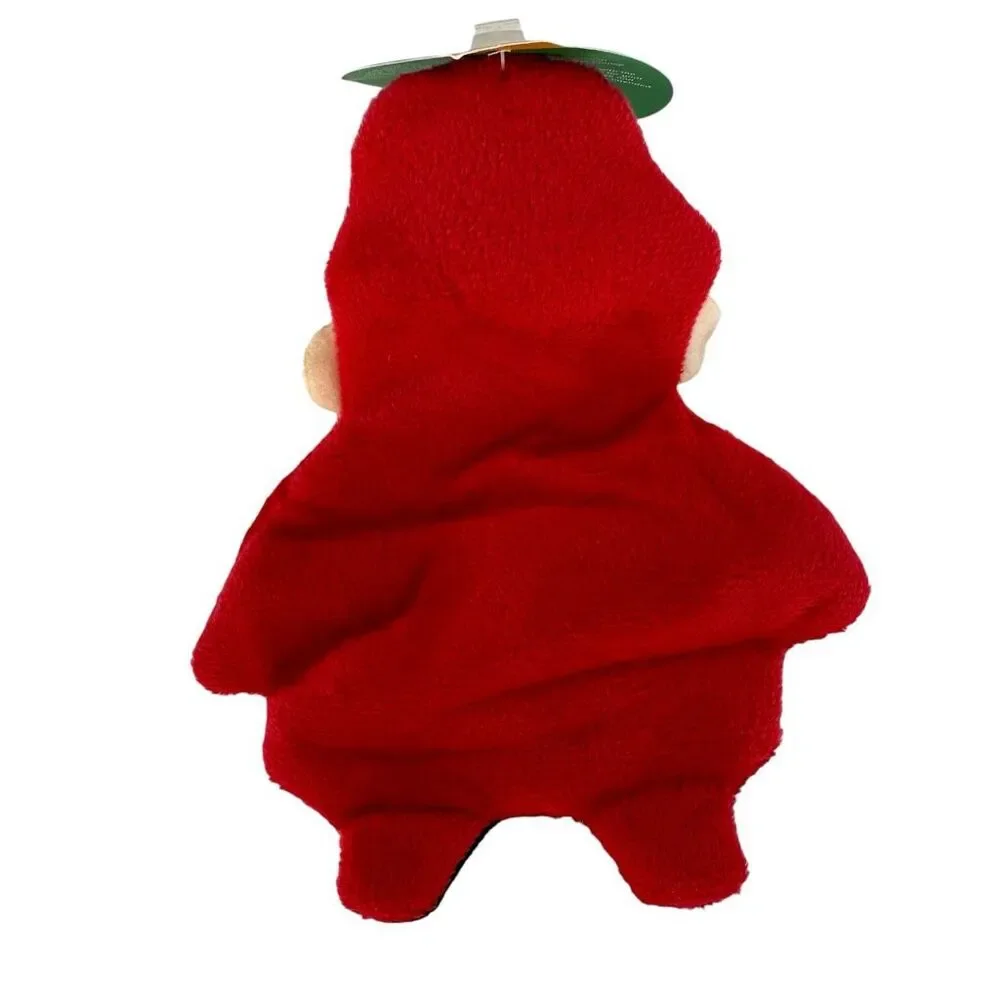 Merry and Bright Mrs. Clause Crinkle Thrash Flat Plush Dog‎ Toy Winter Holiday